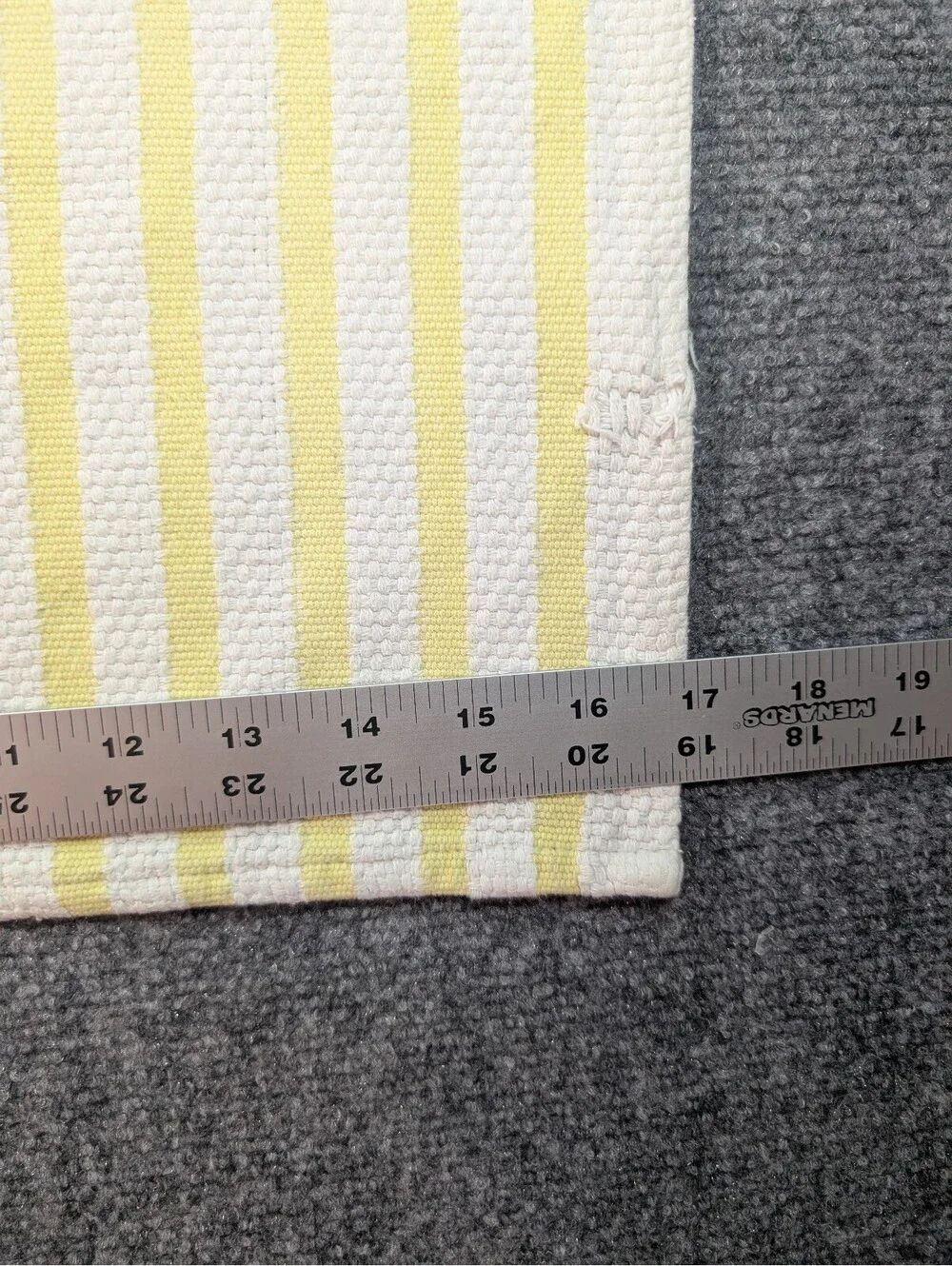 Vintage William Sonoma Set of Two Yellow and White Striped Kitchen Towels